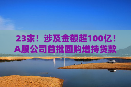 23家！涉及金额超100亿！A股公司首批回购增持贷款来了