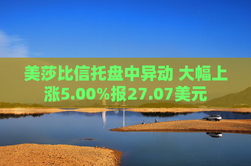 美莎比信托盘中异动 大幅上涨5.00%报27.07美元