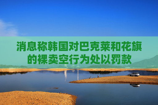消息称韩国对巴克莱和花旗的裸卖空行为处以罚款