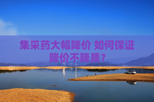 集采药大幅降价 如何保证降价不降质？