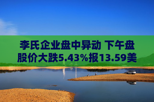 李氏企业盘中异动 下午盘股价大跌5.43%报13.59美元