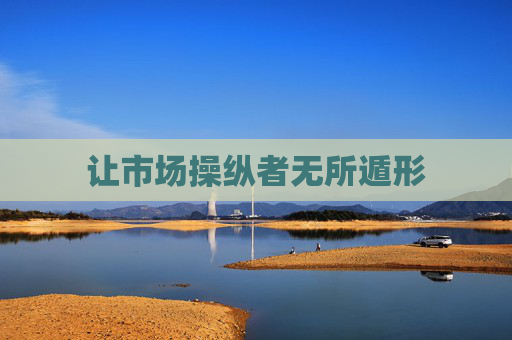 让市场操纵者无所遁形