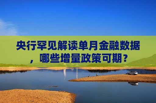 央行罕见解读单月金融数据，哪些增量政策可期？