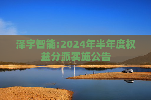 泽宇智能:2024年半年度权益分派实施公告