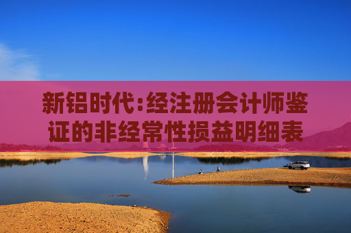新铝时代:经注册会计师鉴证的非经常性损益明细表