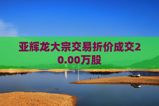 亚辉龙大宗交易折价成交20.00万股