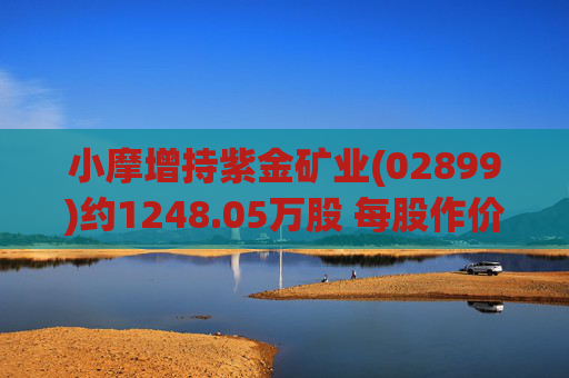 小摩增持紫金矿业(02899)约1248.05万股 每股作价17.8港元
