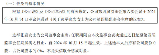 北方科诚选举张岩为公司监事会主席 2024年上半年公司净利322.37万